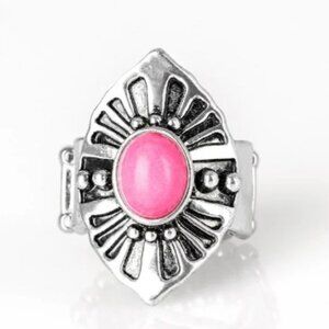 10 rings for $15 HOMESTEAD FOR THE WEEKEND Pink Silver Tone NEW Paparazzi Ring